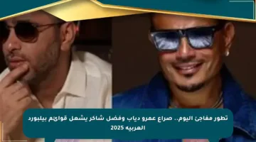 تطور مفاجئ اليوم.. صراع عمرو دياب وفضل شاكر يشعل قوائم بيلبورد العربية 2025